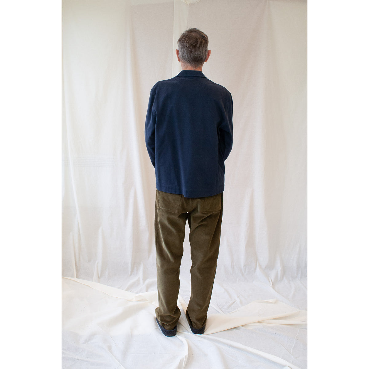 Traditional chore jacket heavy navy cotton