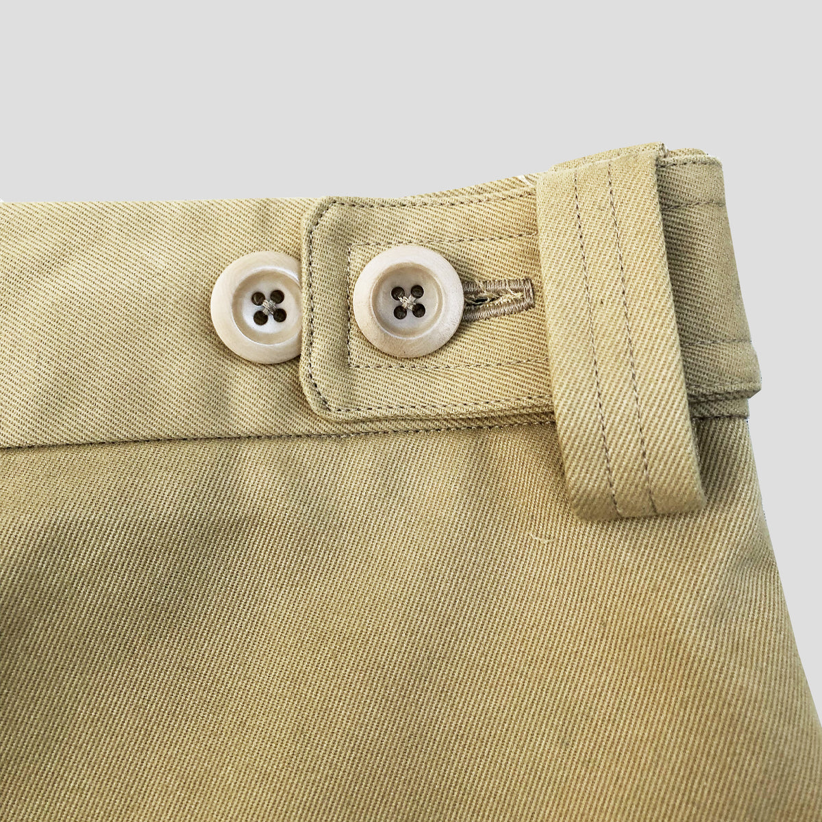 Chore trousers in tan cotton twill