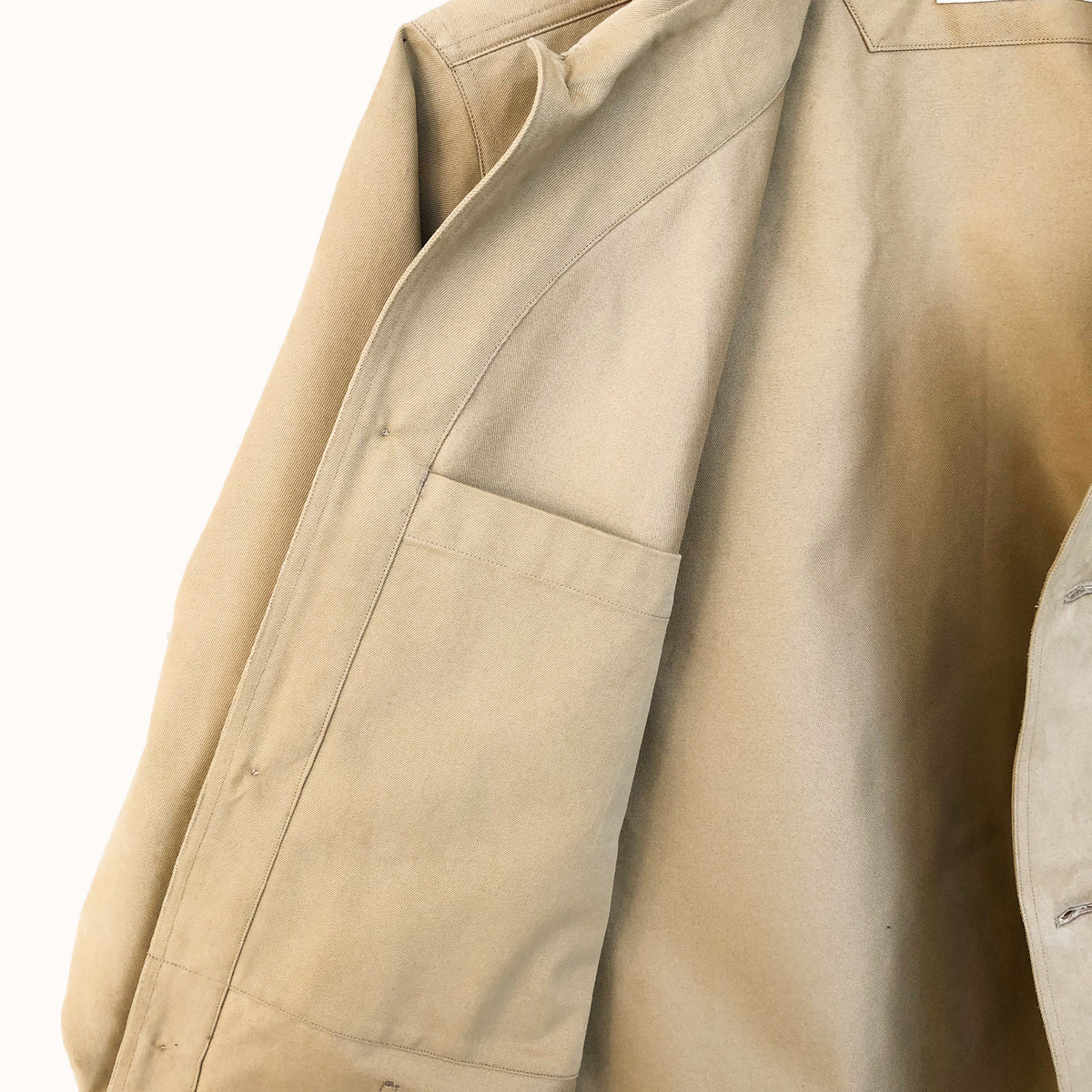 Carver jacket in brushed cotton twill -tan