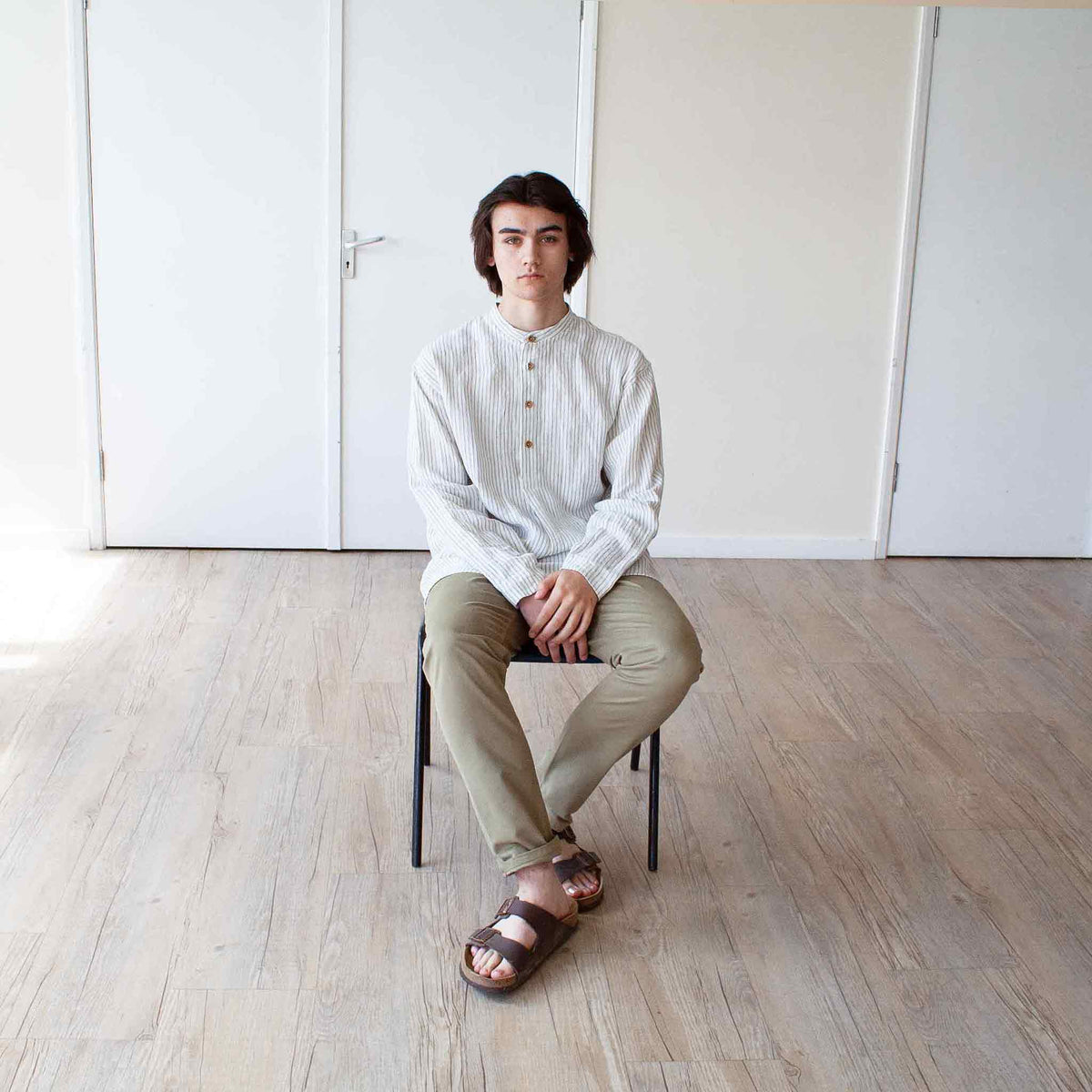 Architect trousers in brushed twill Beige