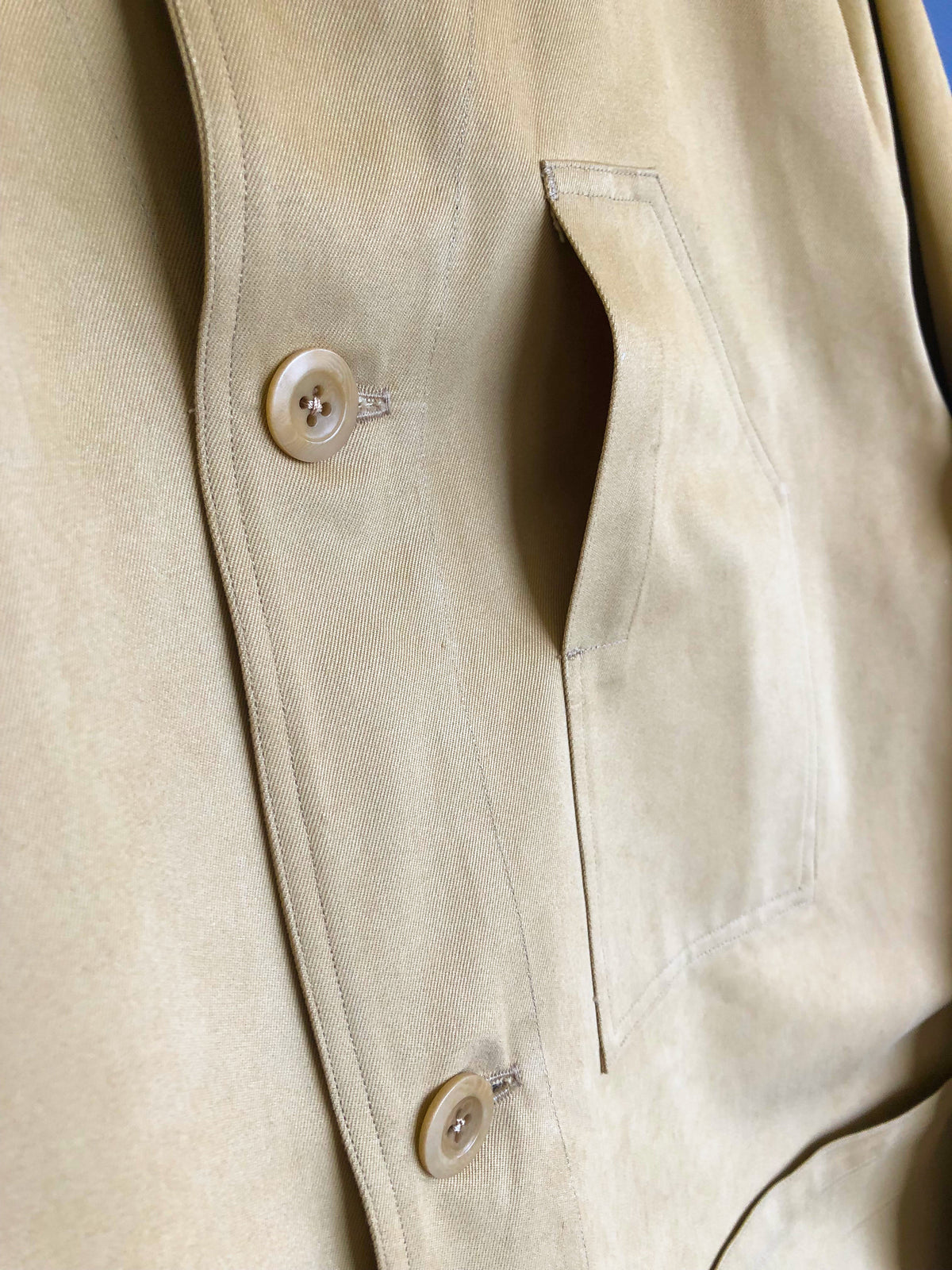 Carver jacket in brushed cotton twill -tan