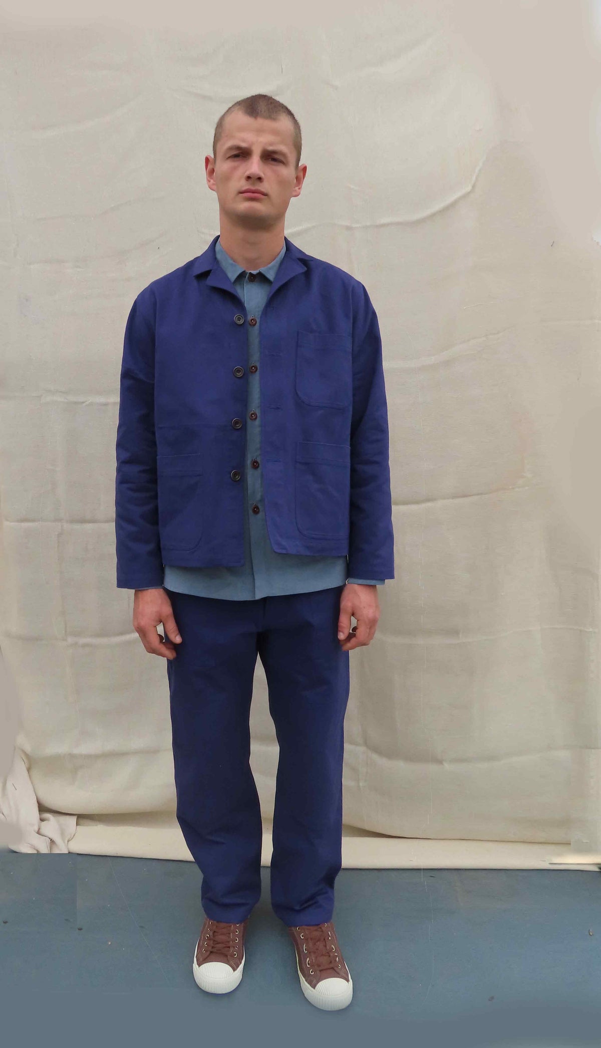 The everyday work trouser brushed cotton twill Indigo