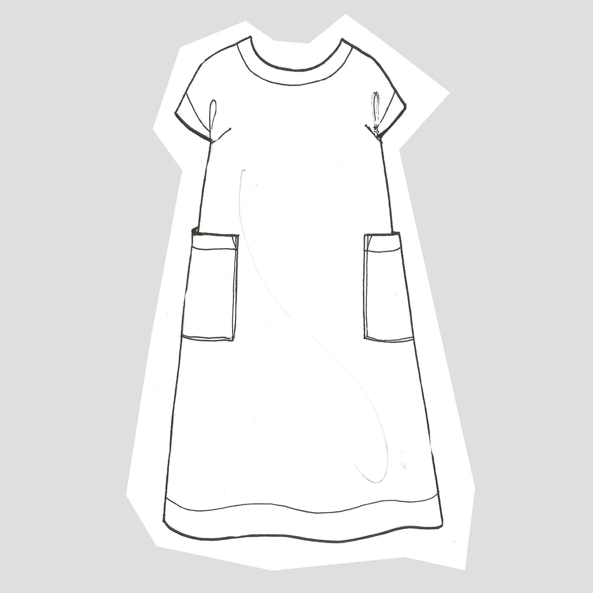 Simple dress -sage voile linen