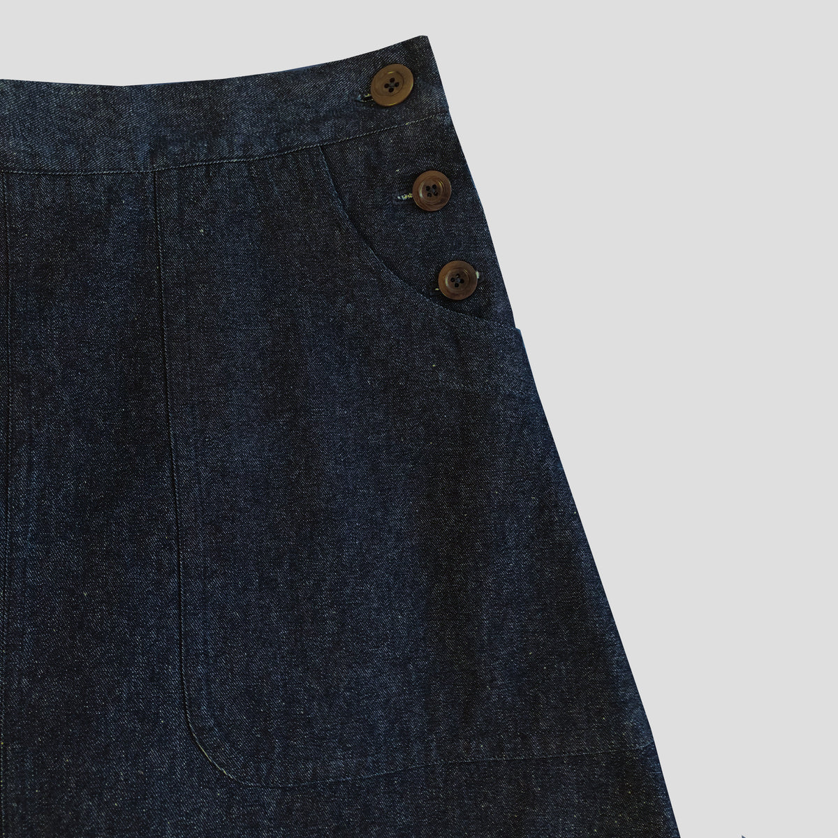 Workers skirt mid weight denim