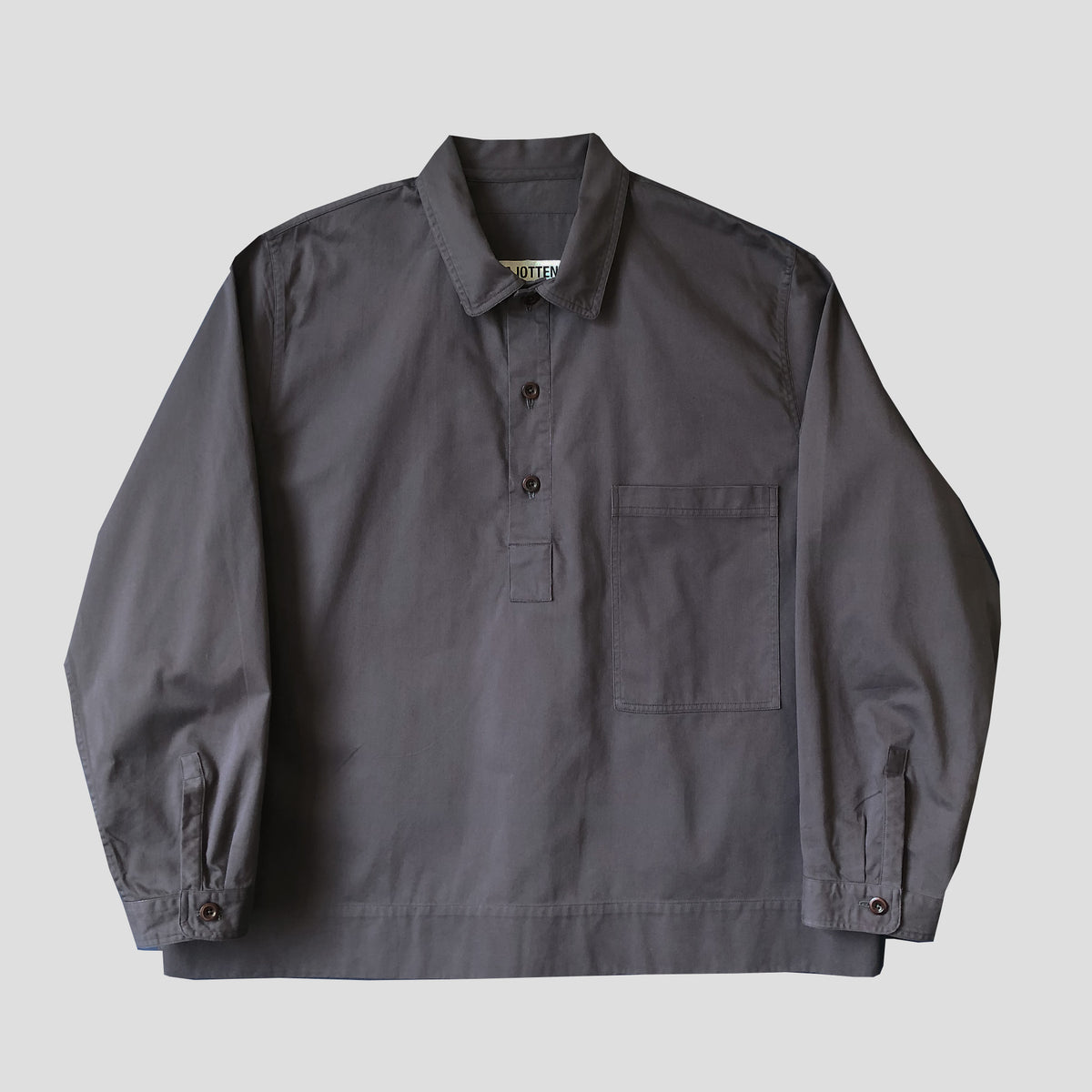 Overshirt - slate fine cotton twill