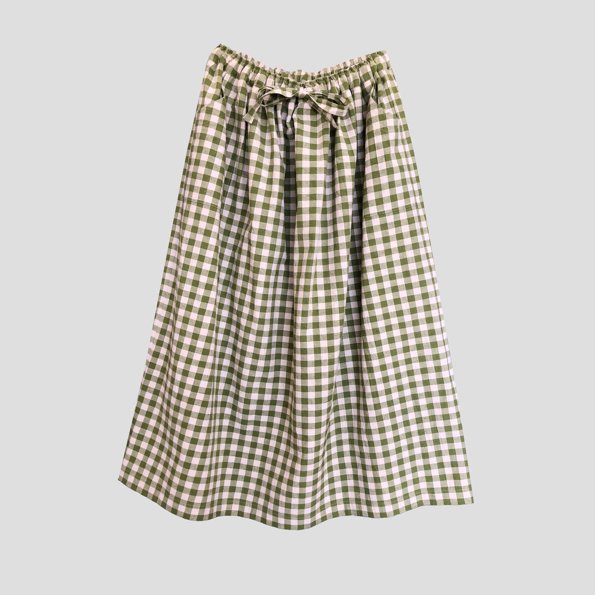 Summer skirt green gingham