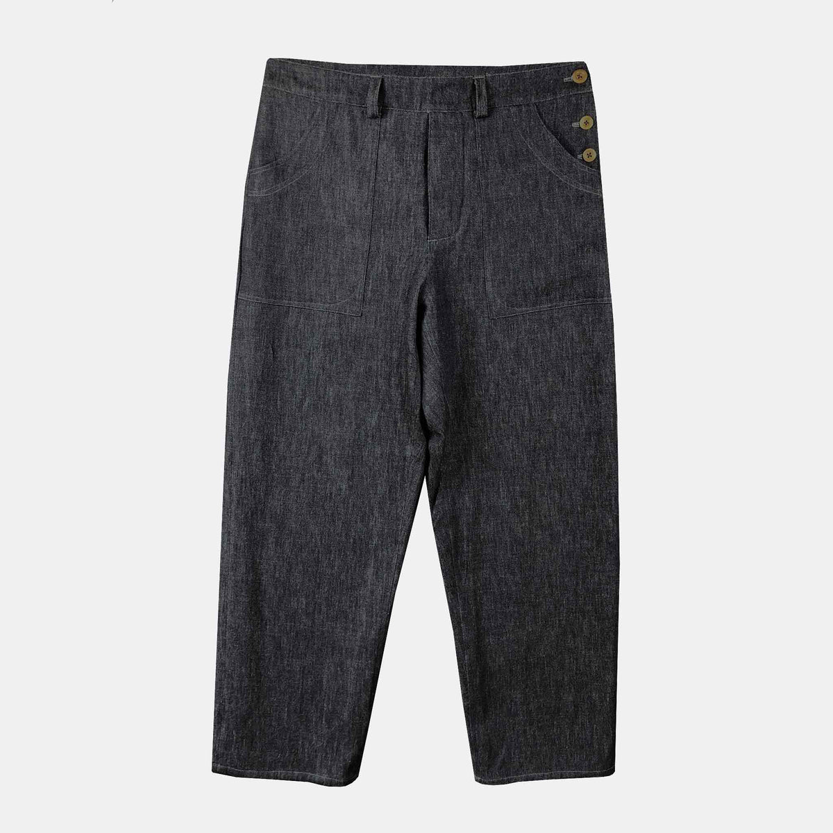 The side button trouser denim
