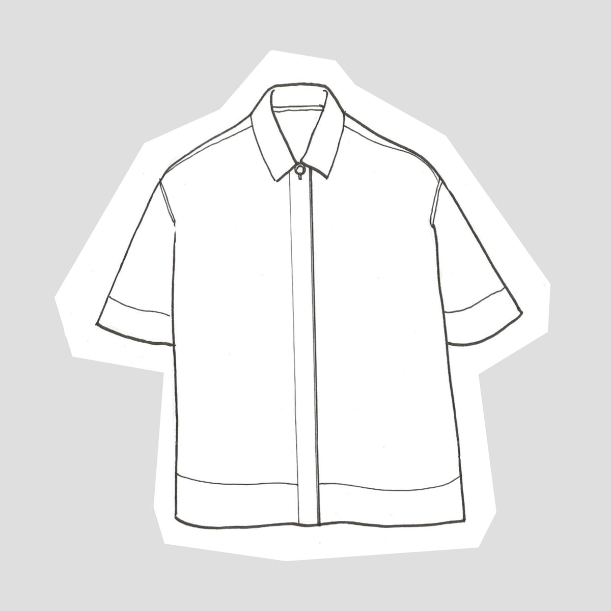 Short sleeved shirt sky blue hemp cotton mix