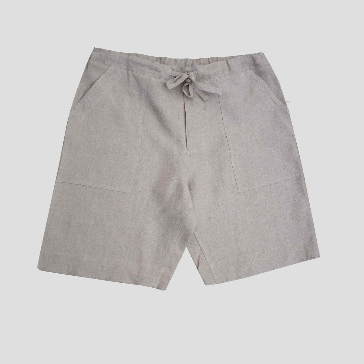Shorts in oatmeal linen