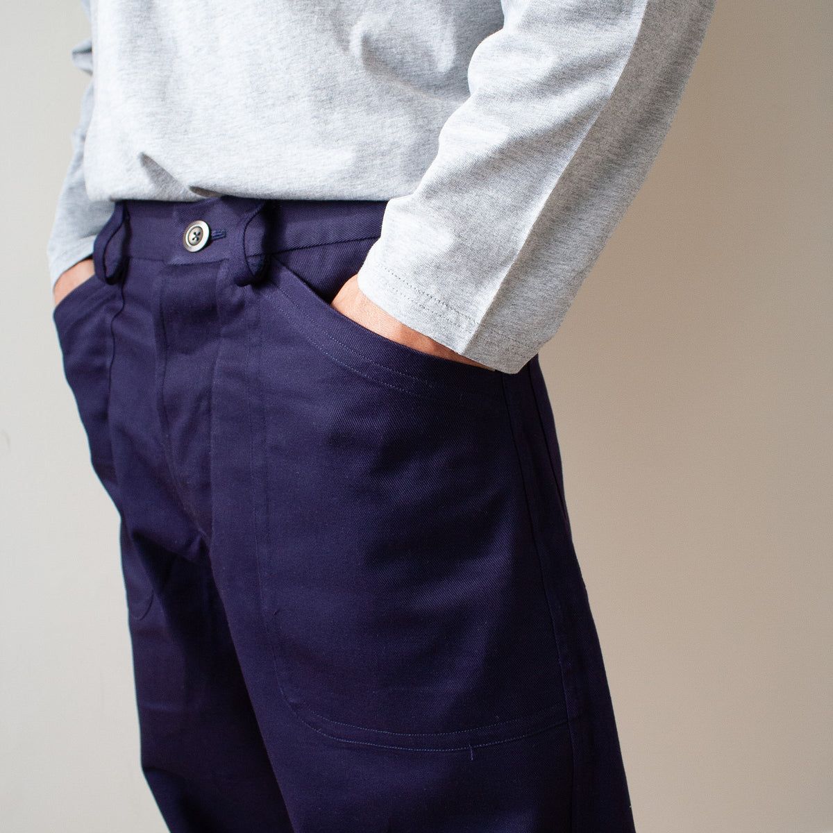 Maker's trousers deep indigo cotton