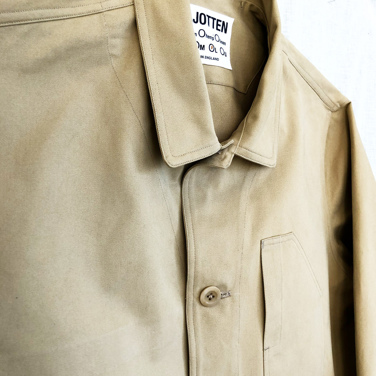 Carver jacket in brushed cotton twill -tan
