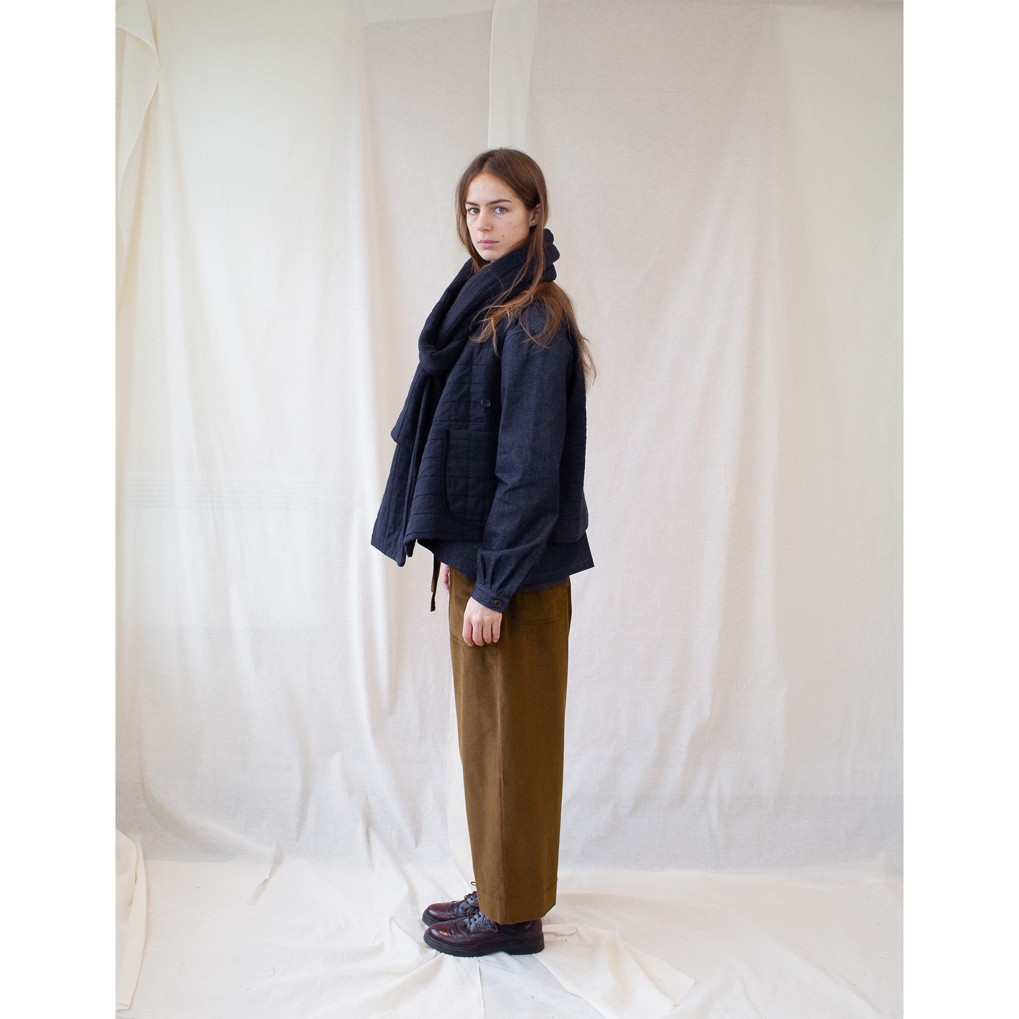Everyday trouser in soft brown cord