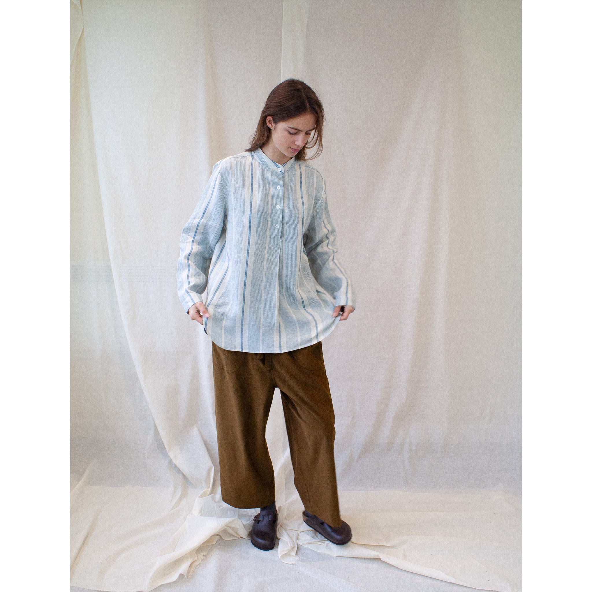 Yard Shirt in striped linen