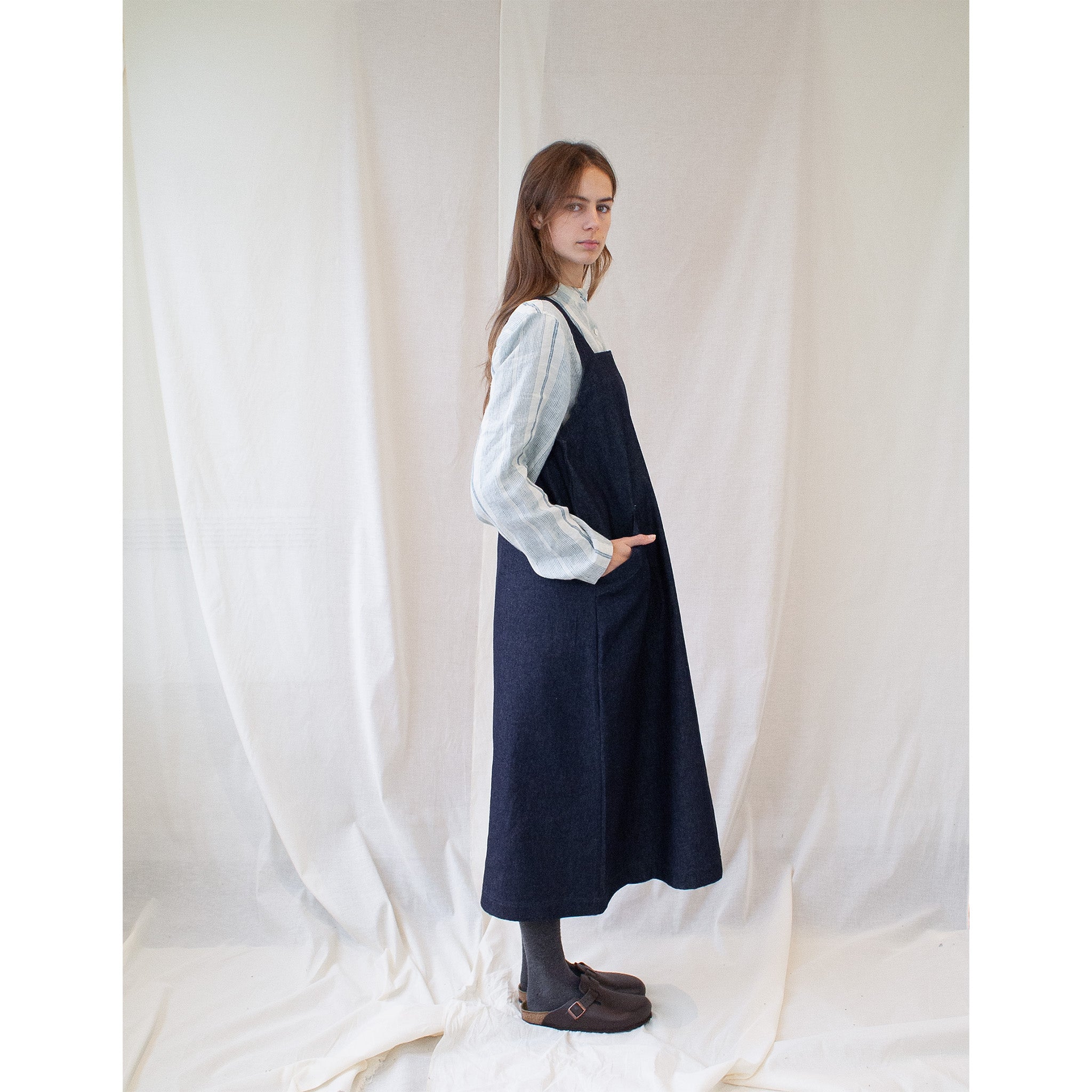 Pinafore dress -Indigo denim