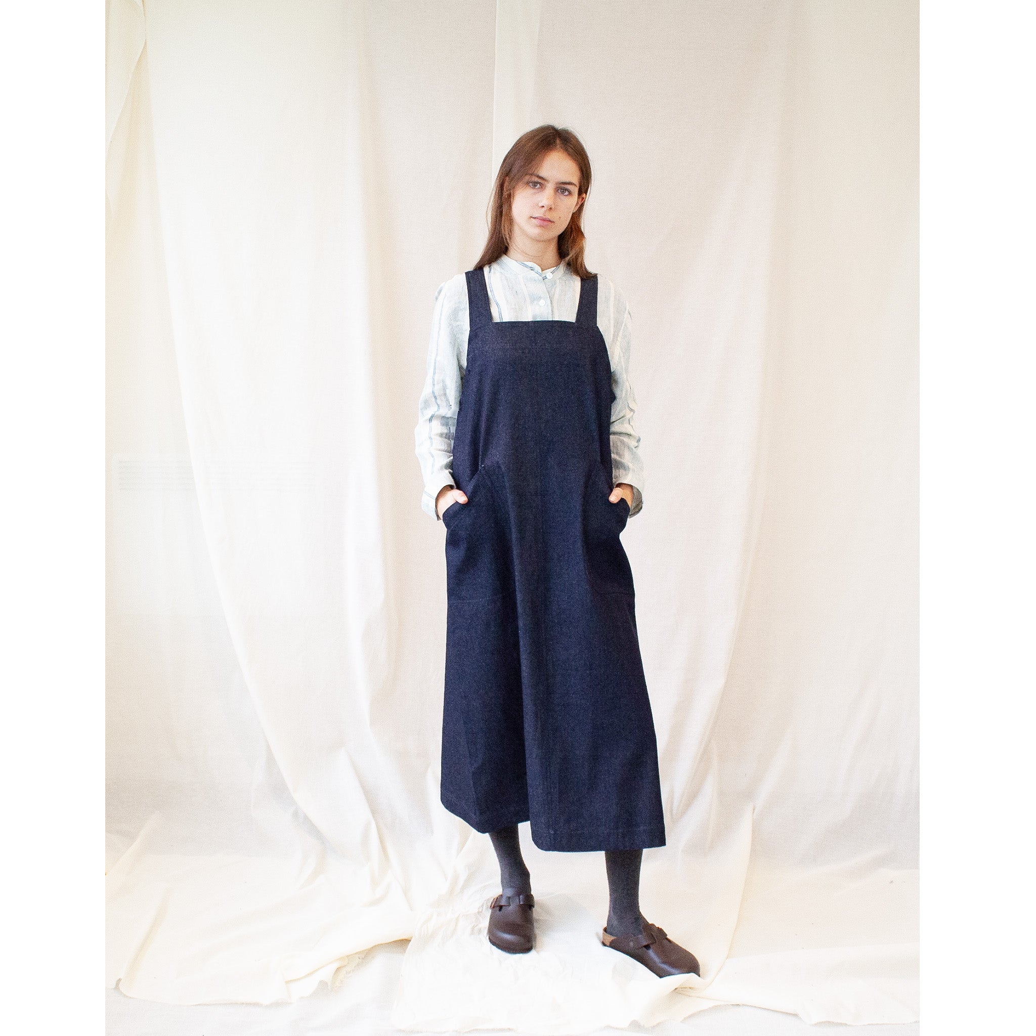 Pinafore dress -Indigo denim