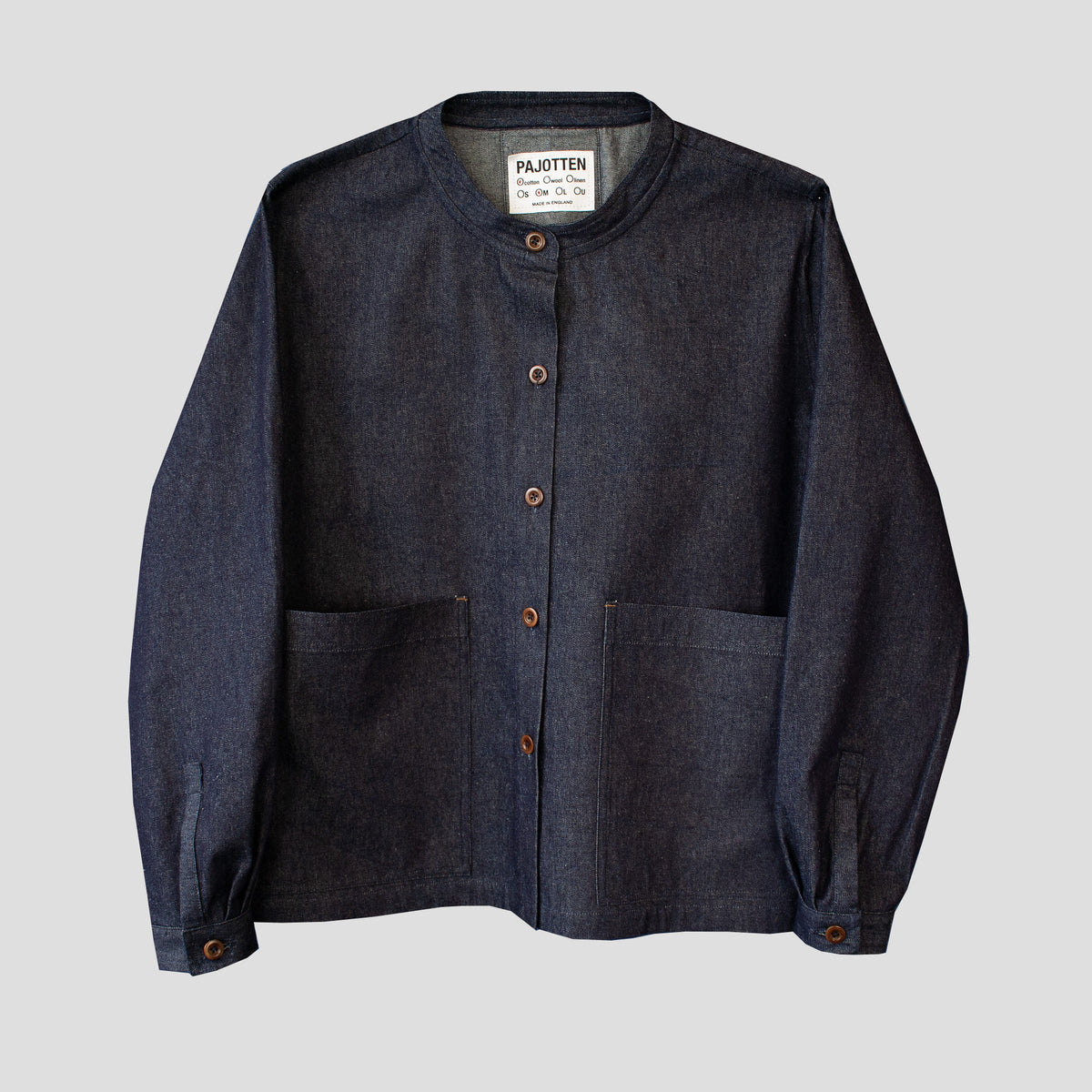 Pocketed overshirt in navy denim