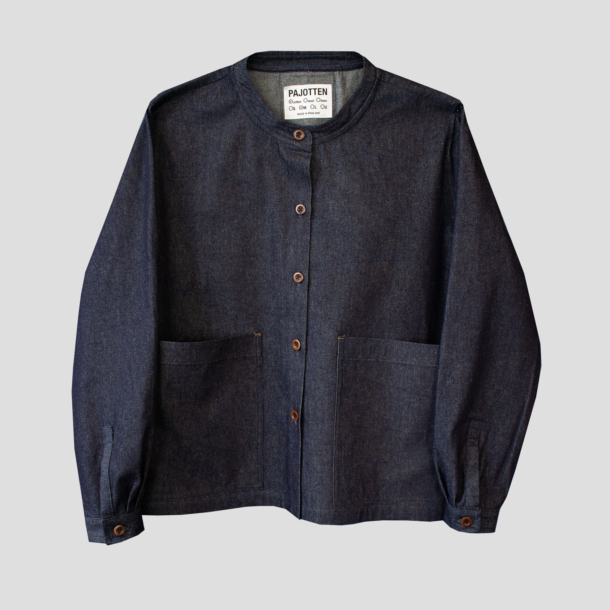 Pocketed overshirt in navy denim