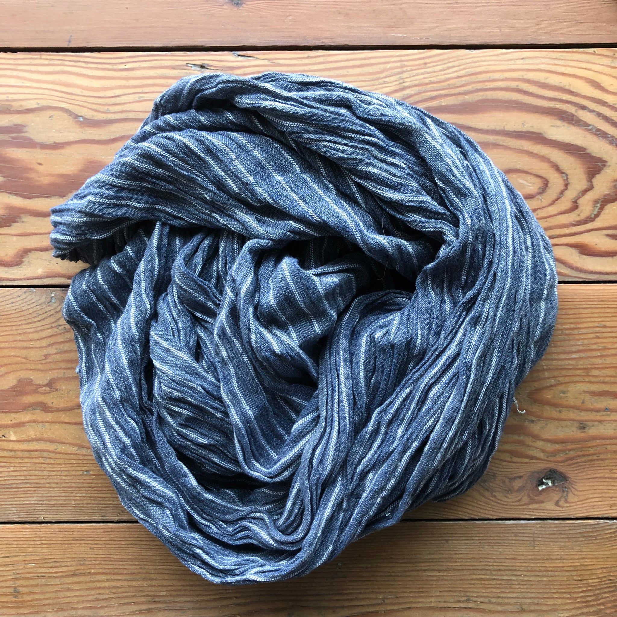 Striped cotton scarf