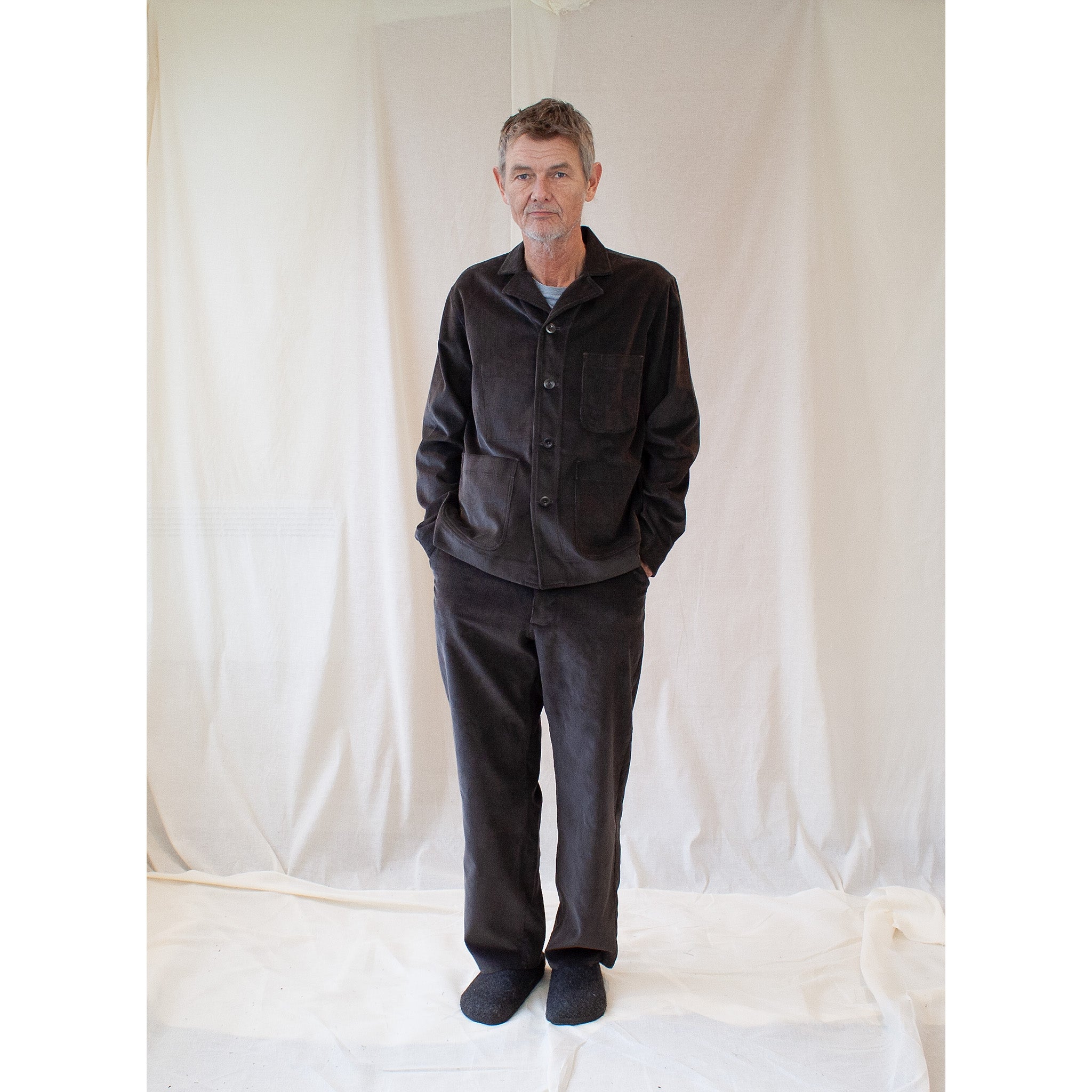 Revere chore jacket in warm grey cord