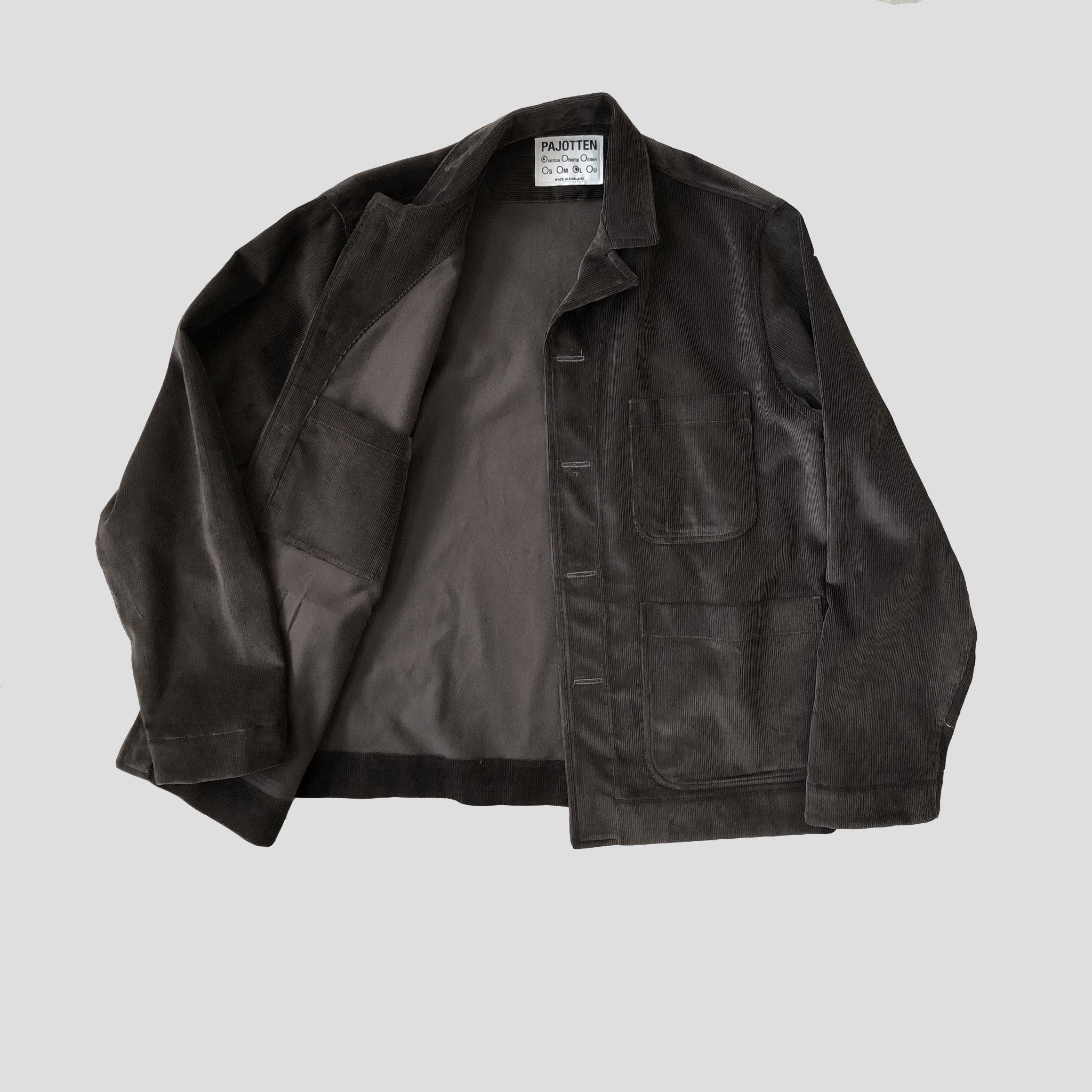 Revere chore jacket in warm grey cord