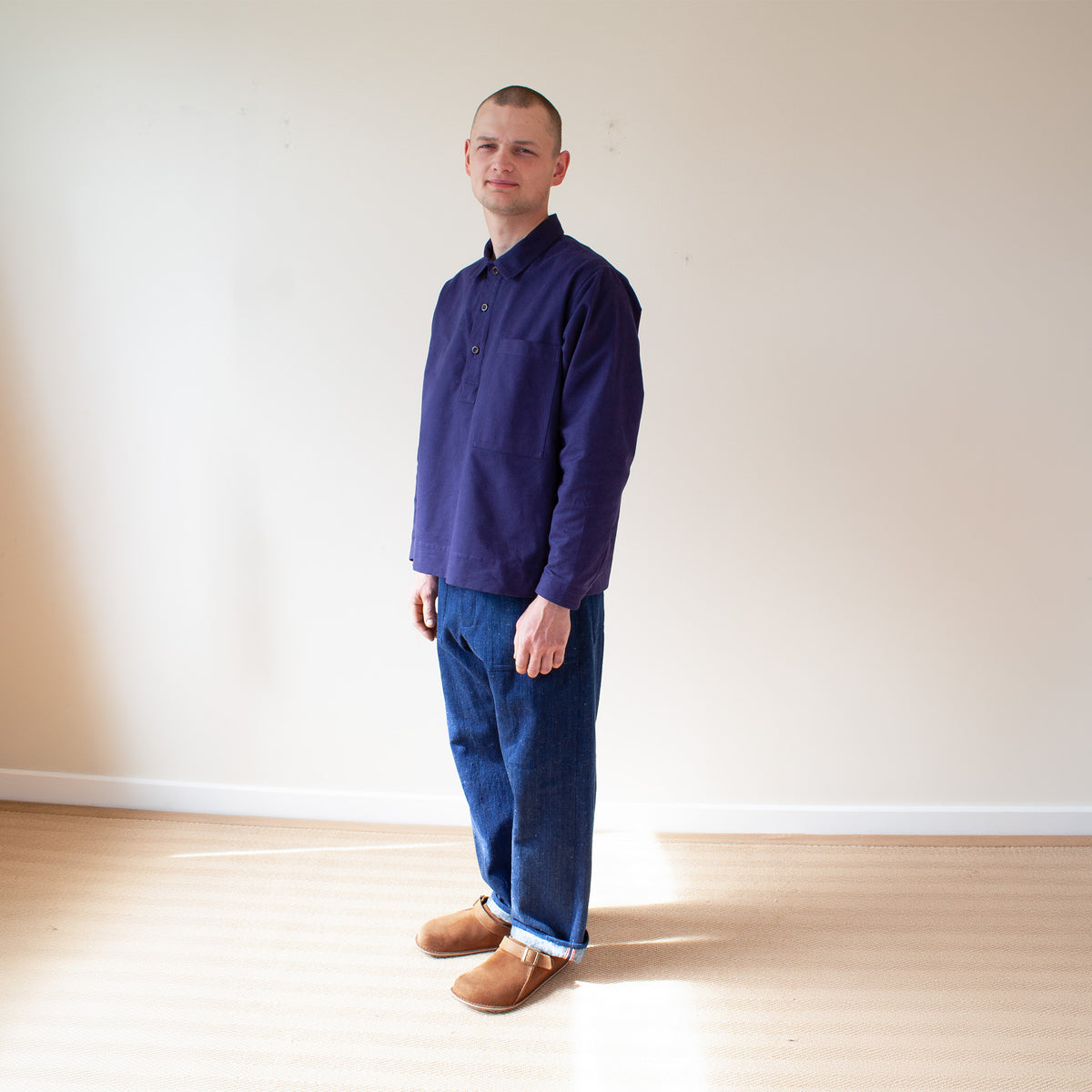 Overshirt - Indigo cotton twill