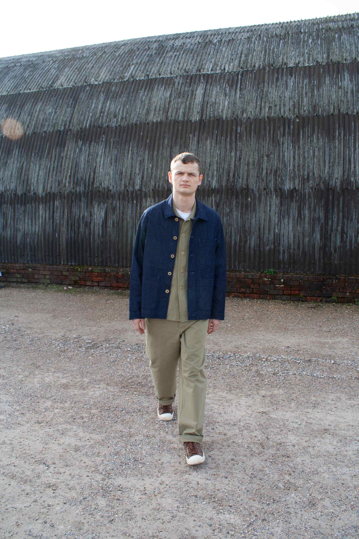 Traditional chore jacket in a cotton denim - Indigo