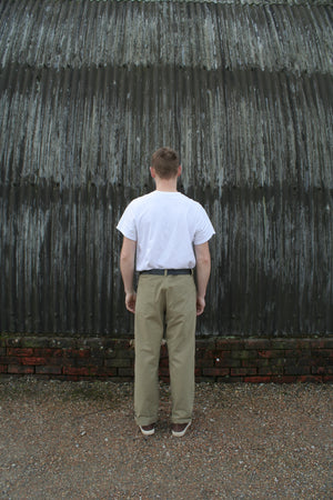 The everyday trouser brushed cotton twill beige