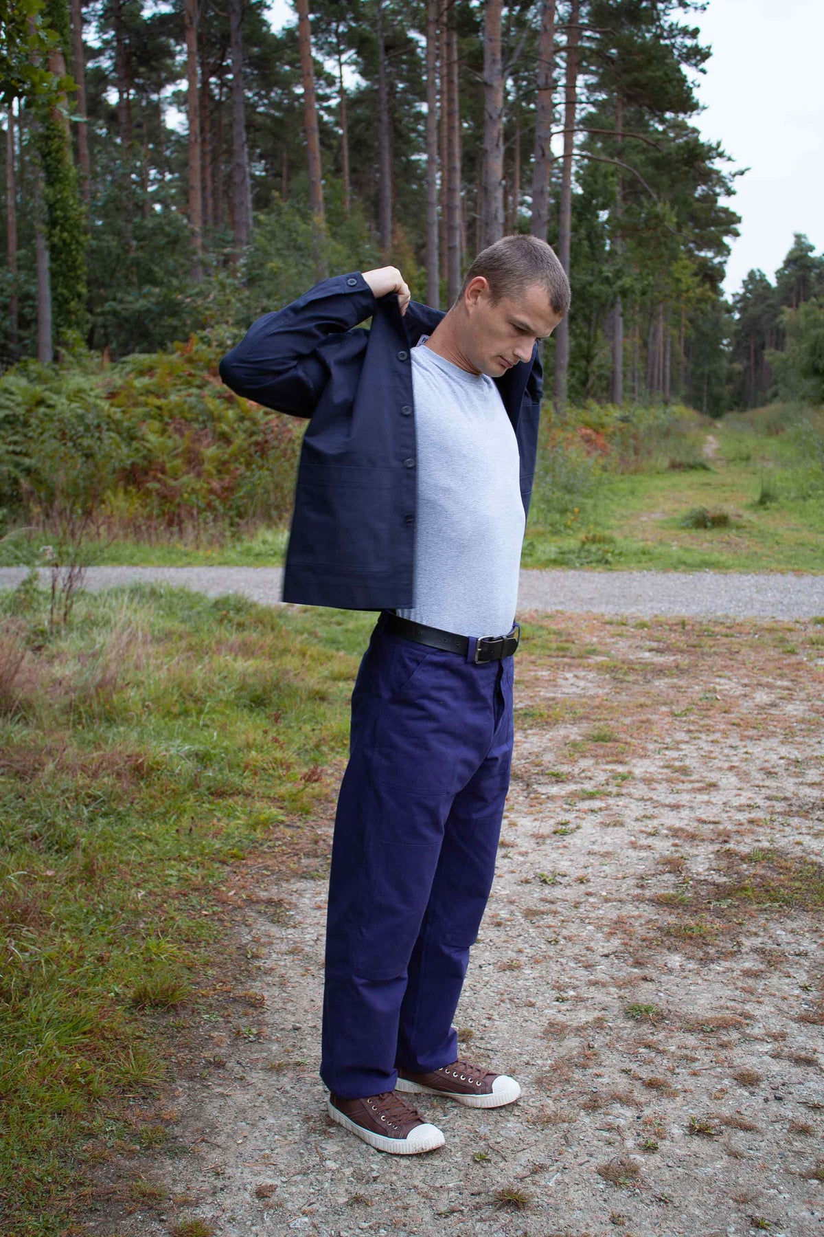 The everyday work trouser brushed cotton twill  Indigo