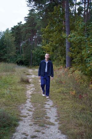 The Everyday jacket in brushed cotton twill - soft navy