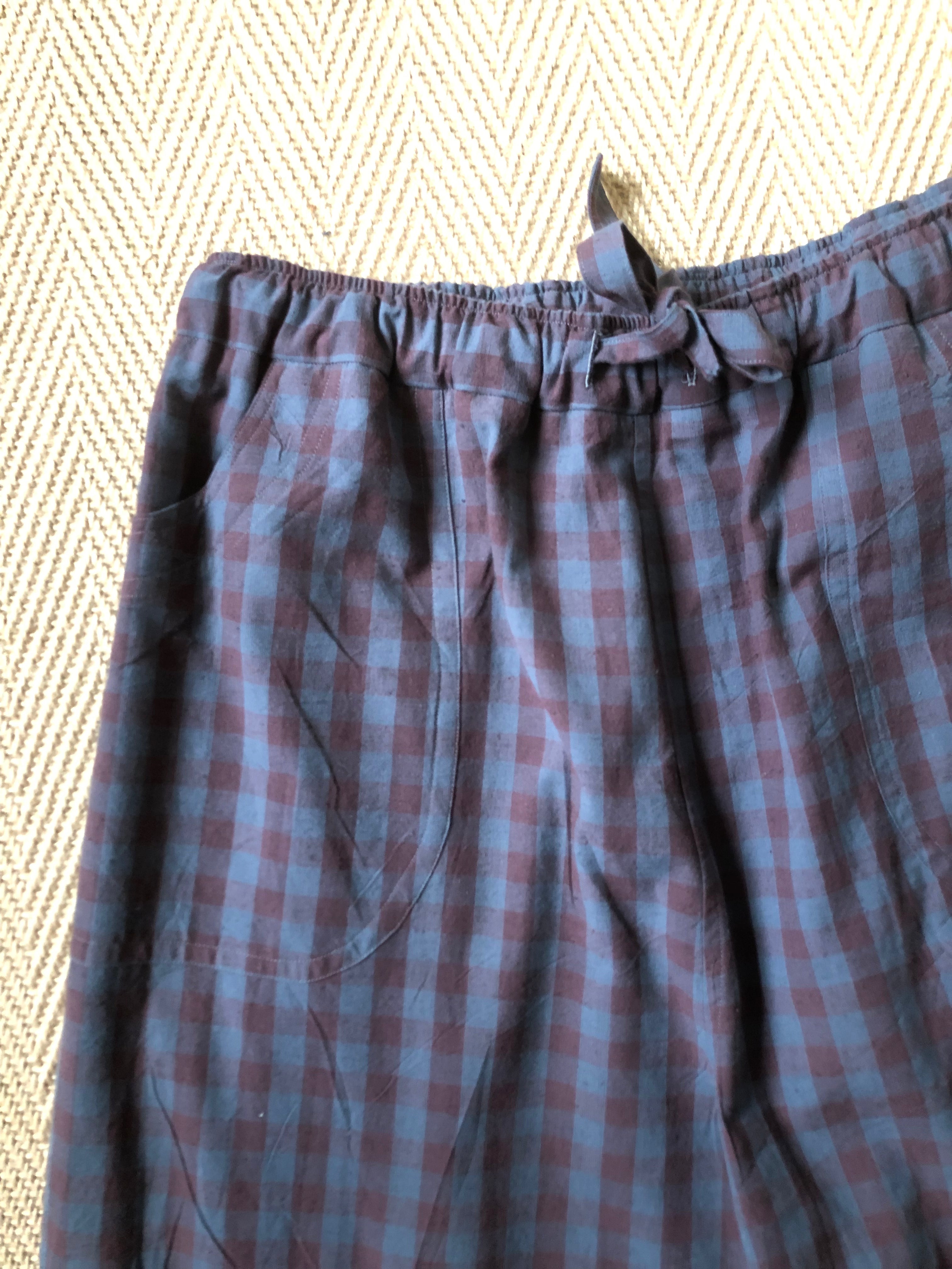Everyday trouser in cotton/linen check
