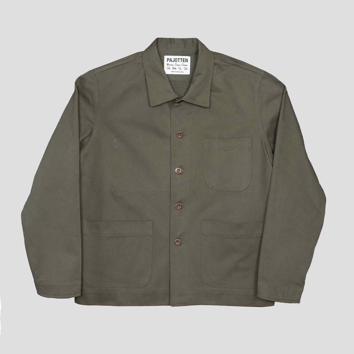 Traditional chore jacket Olive twill