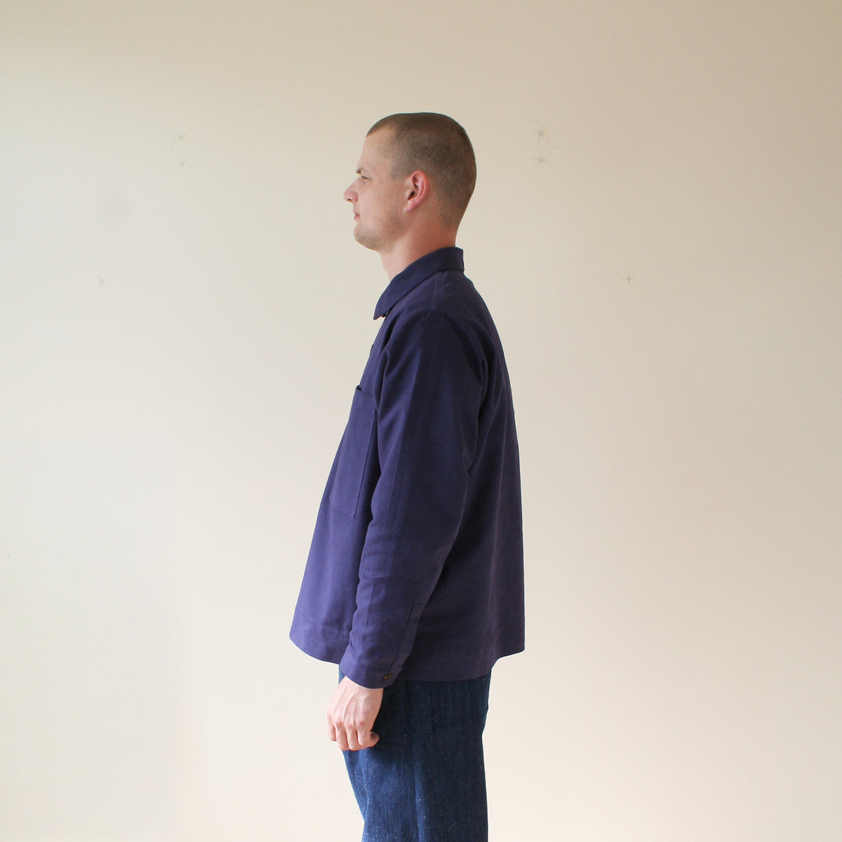 Overshirt - Indigo cotton twill