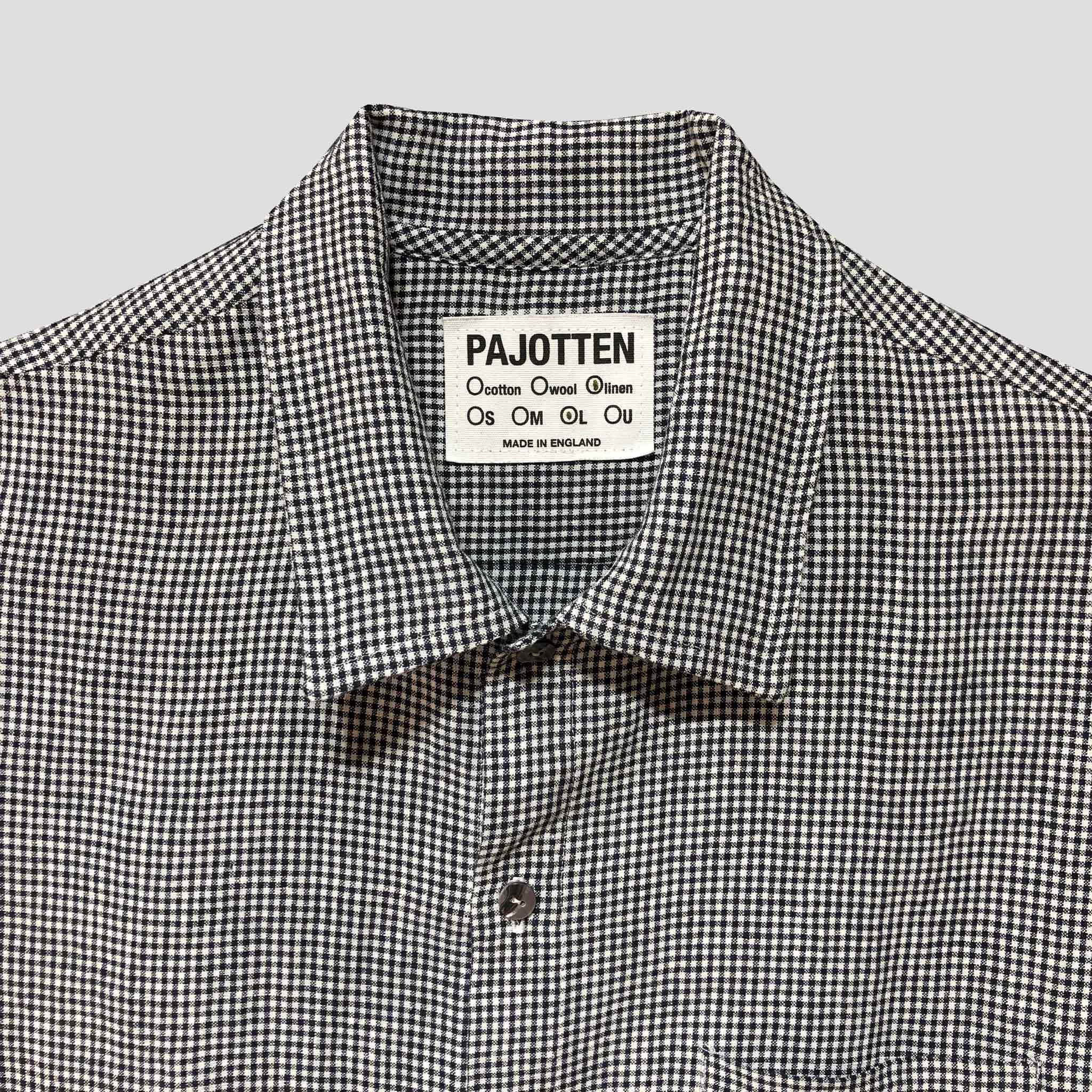 Short sleeved shirt gingham linen