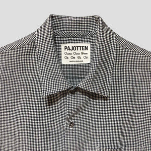 Short sleeved shirt gingham linen