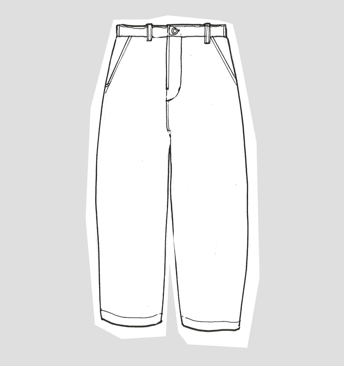 The everyday trouser brushed cotton twill  Navy