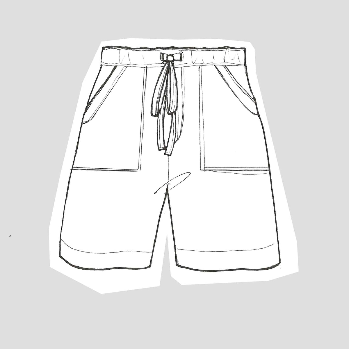 Shorts in oatmeal linen