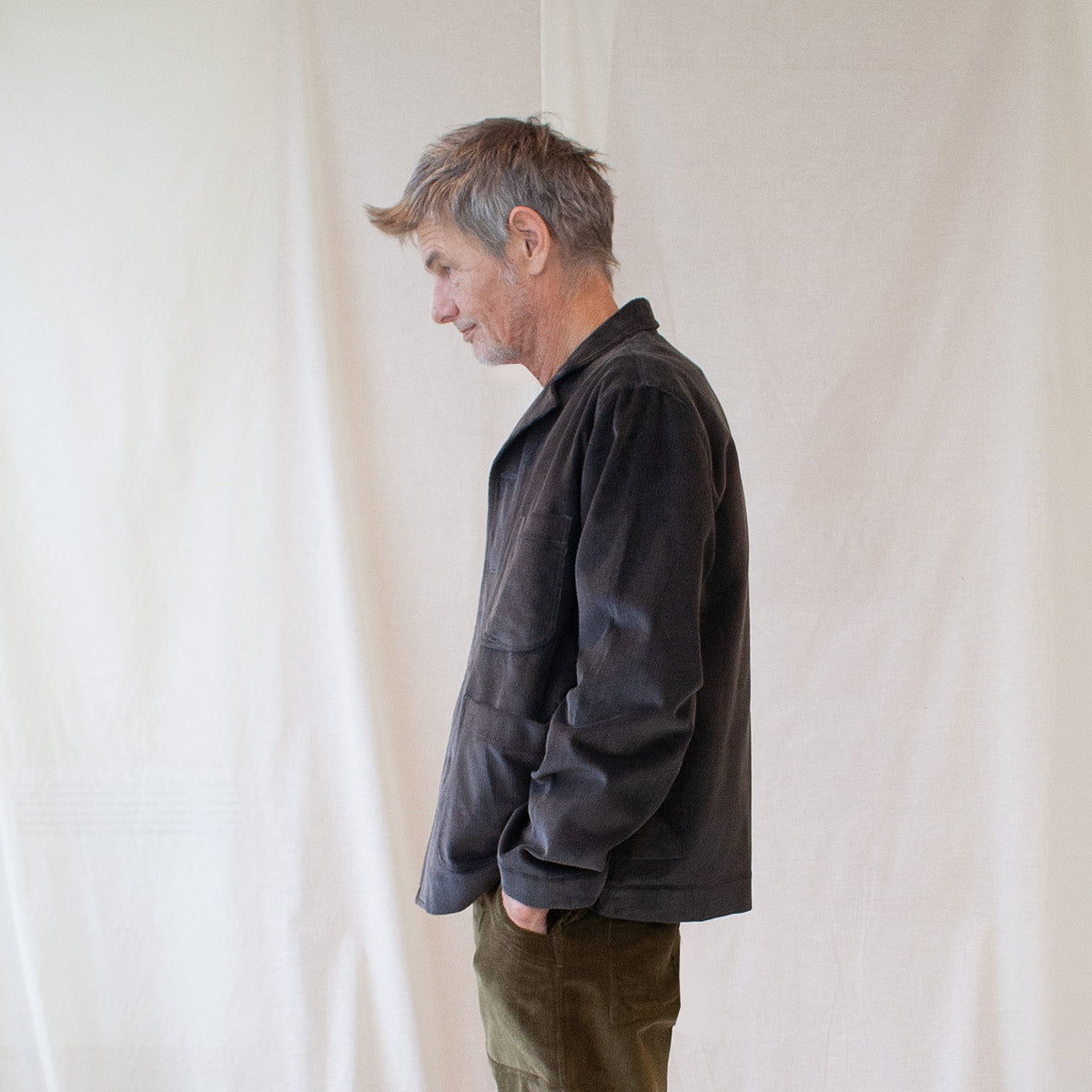 Revere chore jacket in mocha cord