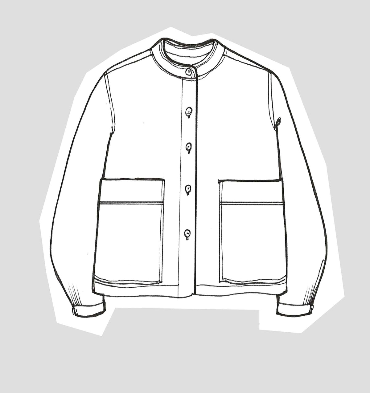 Pocketed overshirt in soft cord cinnamon