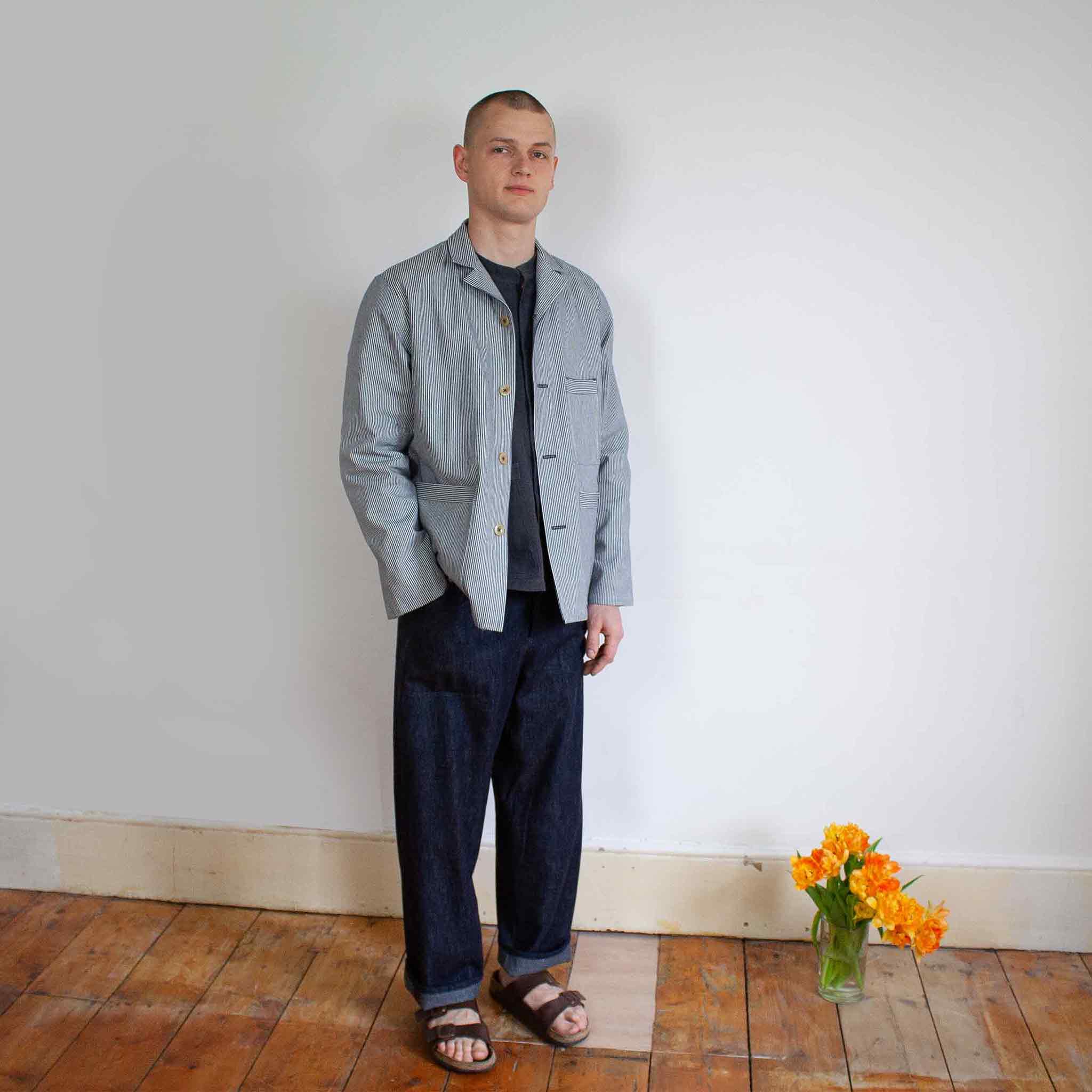 The Journeyman jacket in Huckleberry stripe