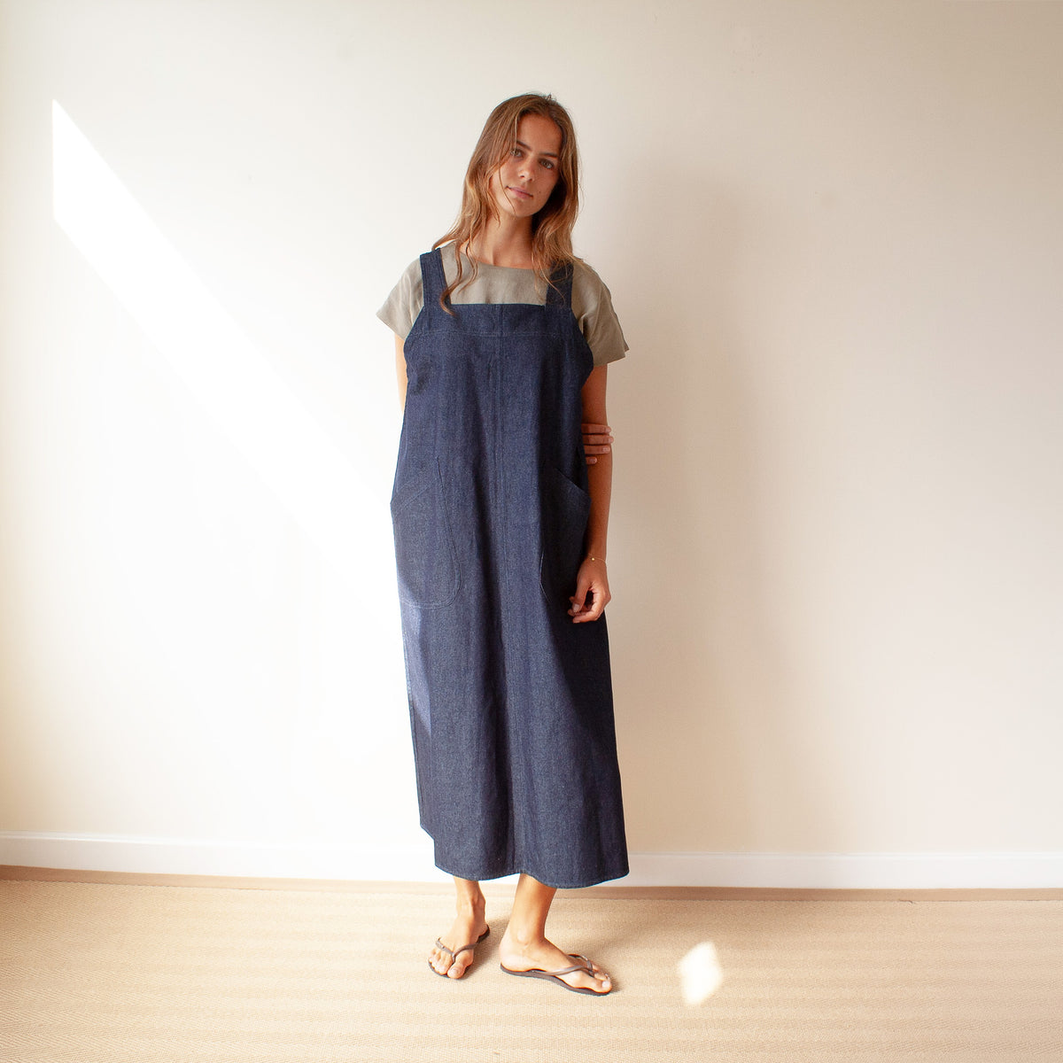 Pinafore dress -Indigo denim