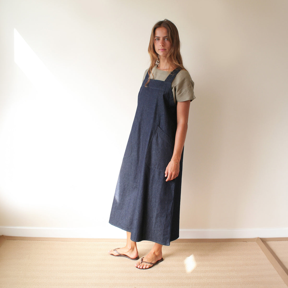 Pinafore dress -Indigo denim