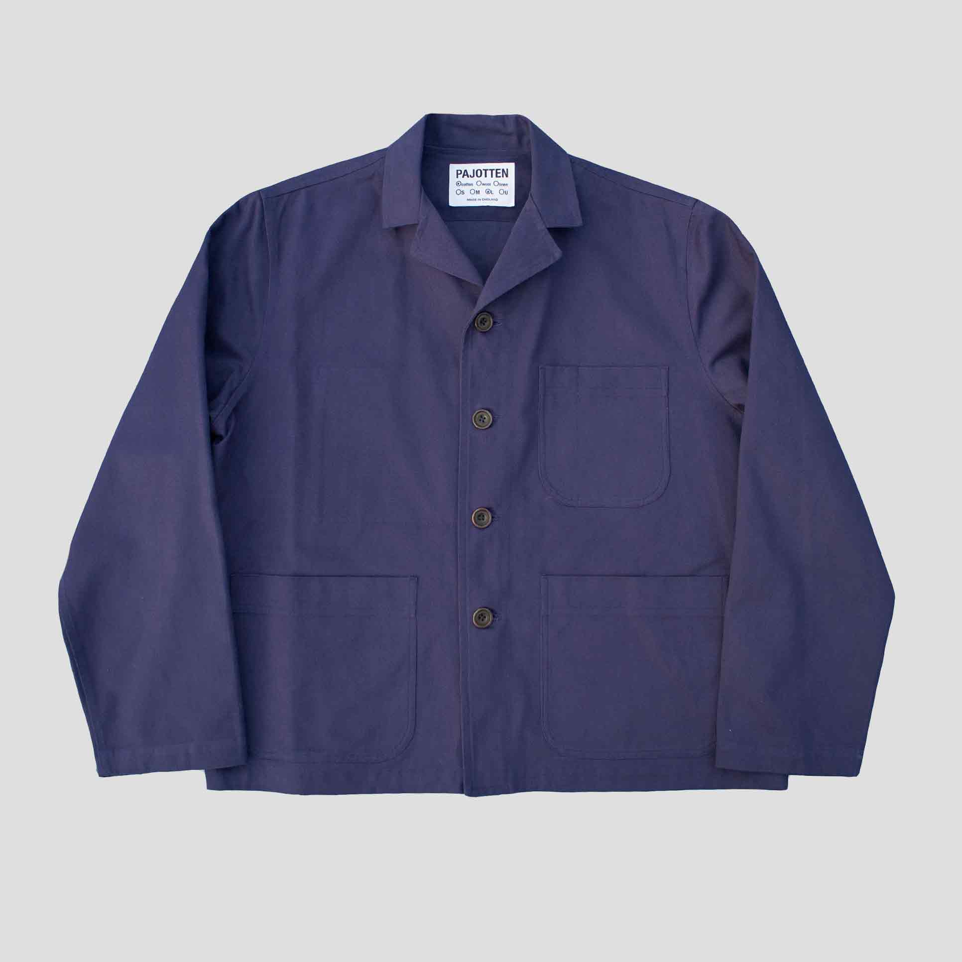 Revere chore jacket in brushed cotton twill -Indigo