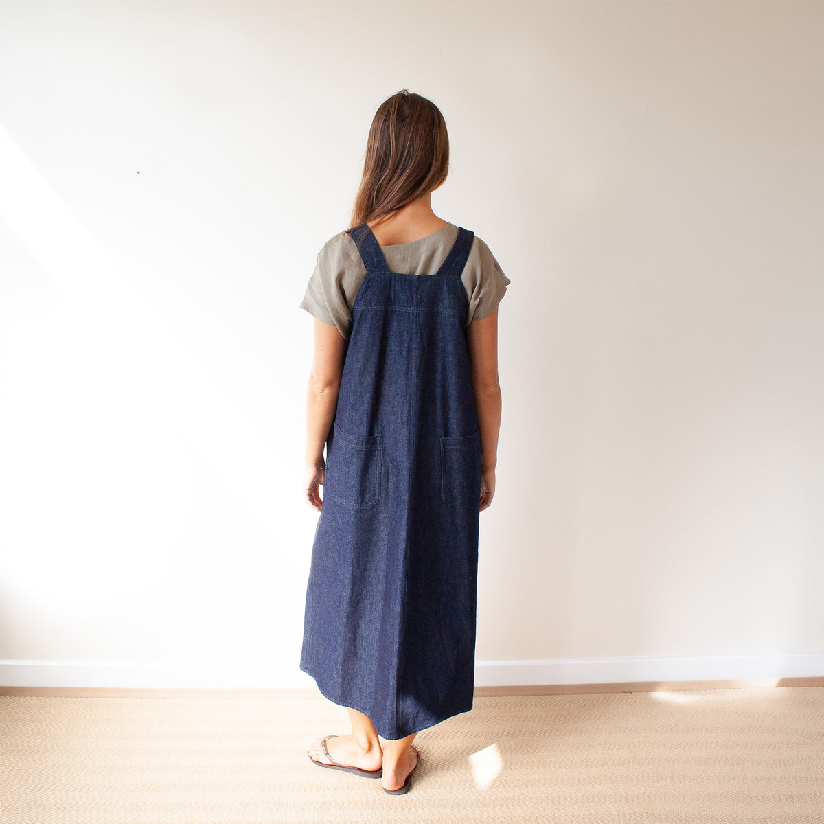 Pinafore dress -Indigo denim