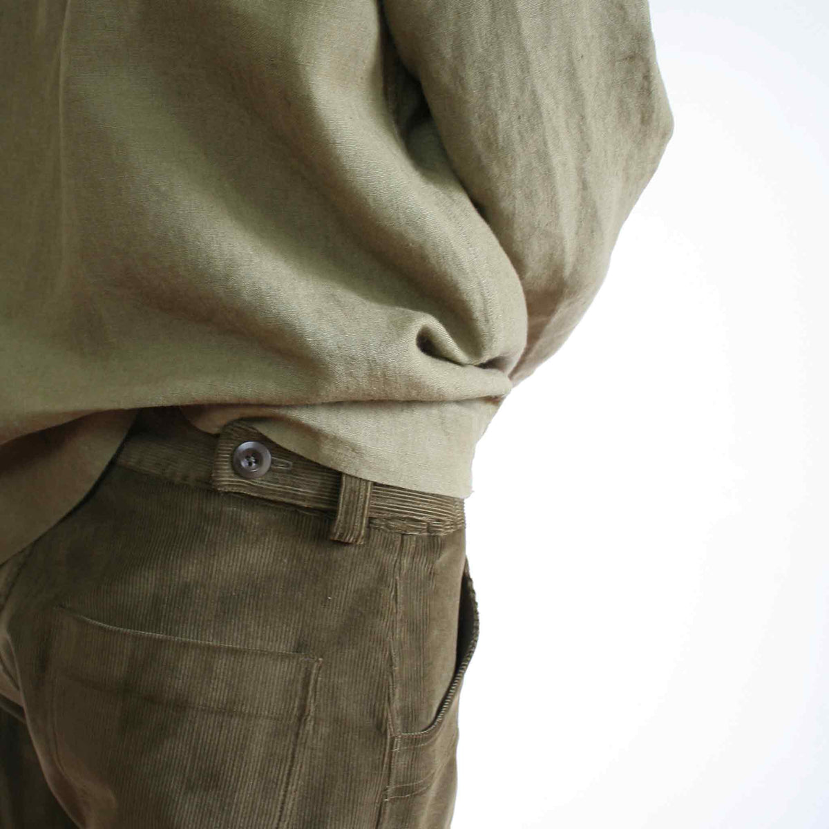 Chore trousers olive cotton corduroy