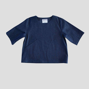 Potters Top in soft blue denim