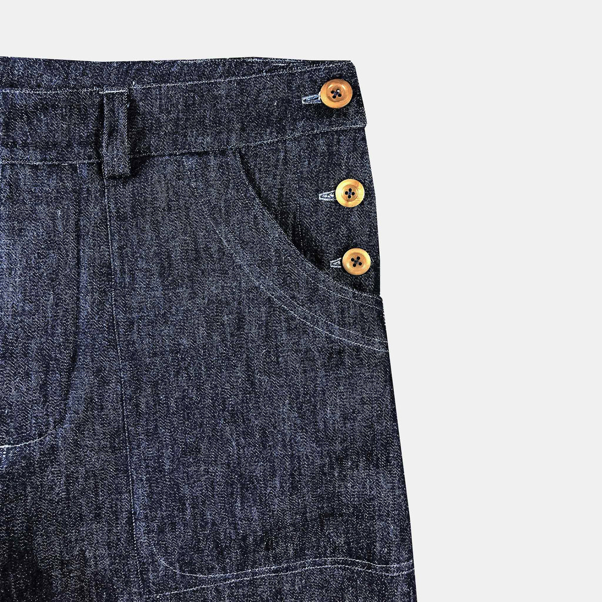 The side button trouser denim