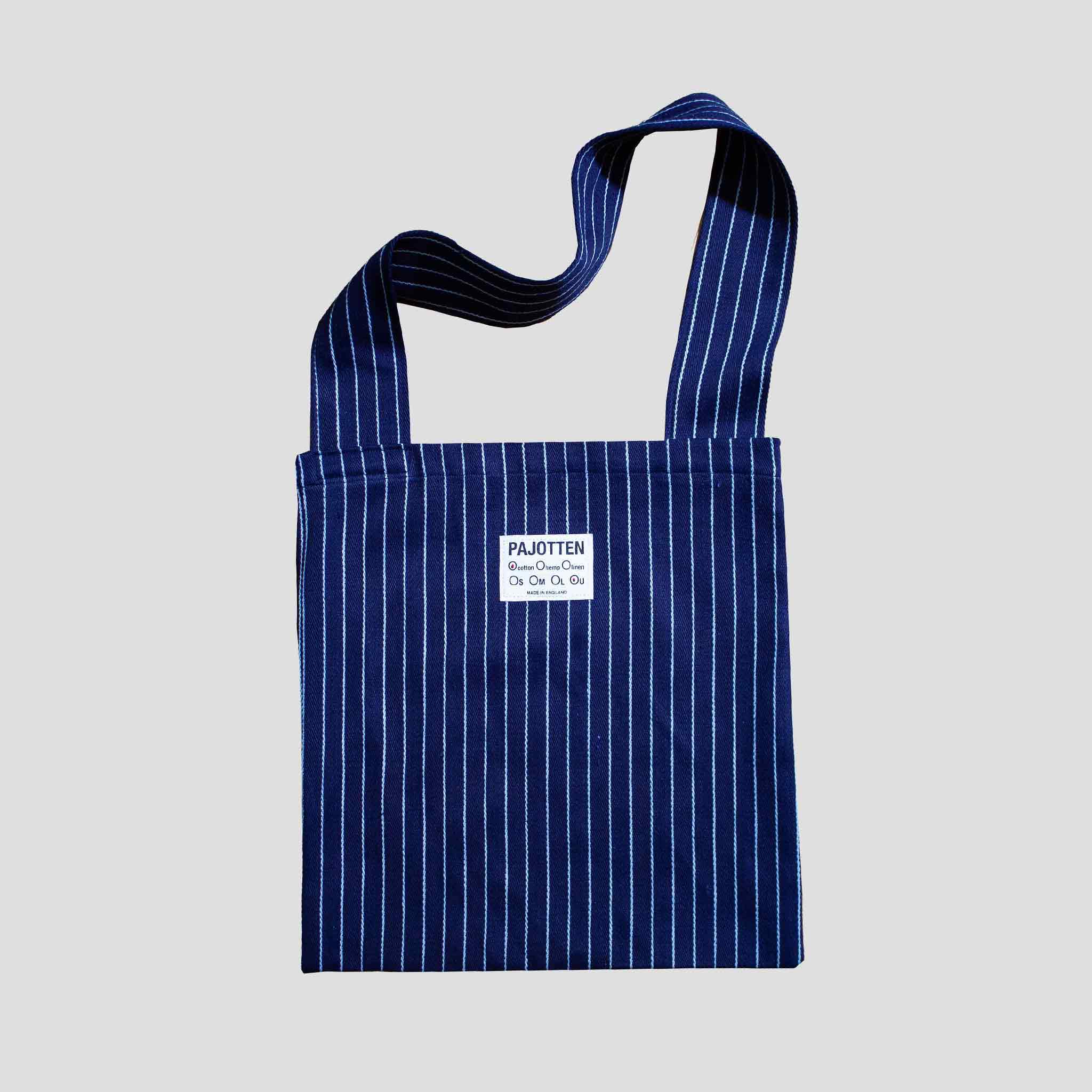 Tote bag striped blue