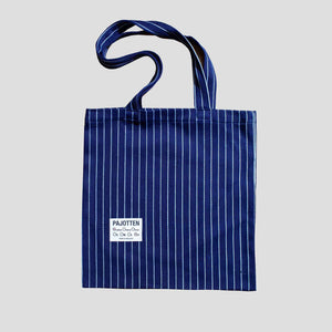 Tote bag striped blue