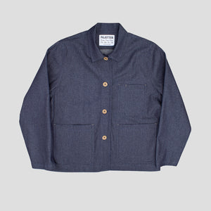 Simple chore jacket indigo denim