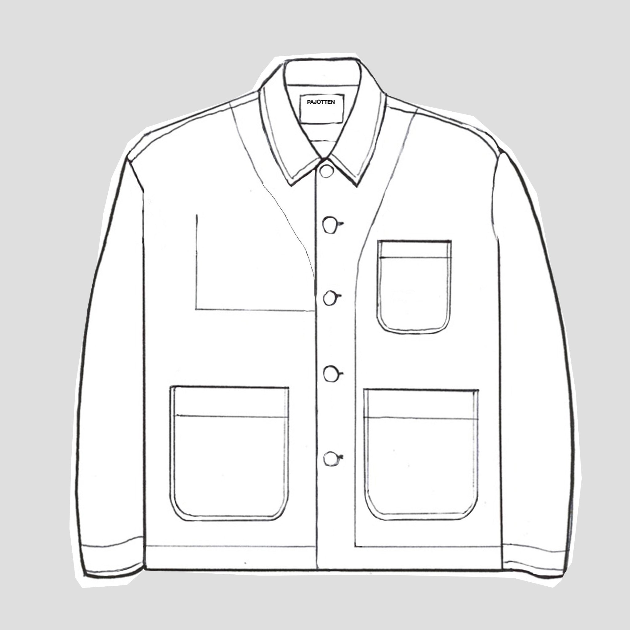 Traditional chore jacket in a brushed cotton canvas - Indigo